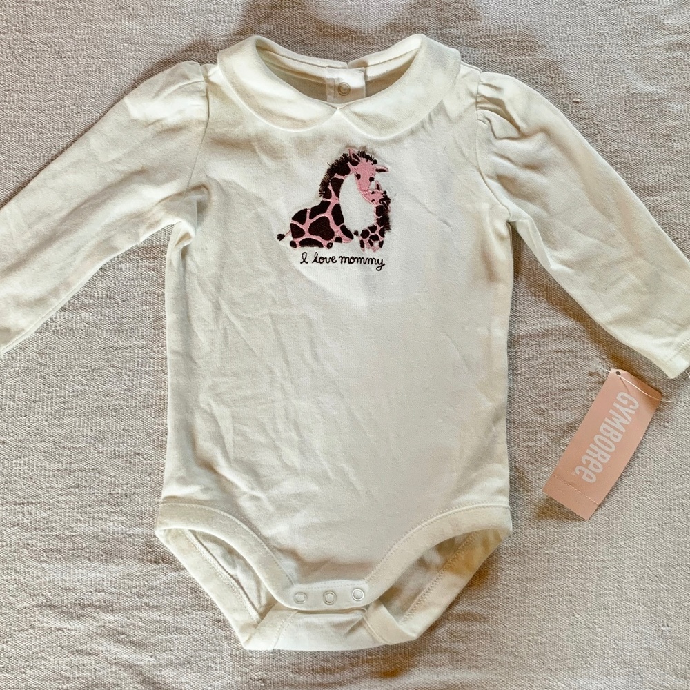 Infant Gymboree Long Sleeve Onesie  3 - 6 M  NWT